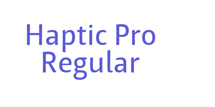 Haptic Pro Regular Font