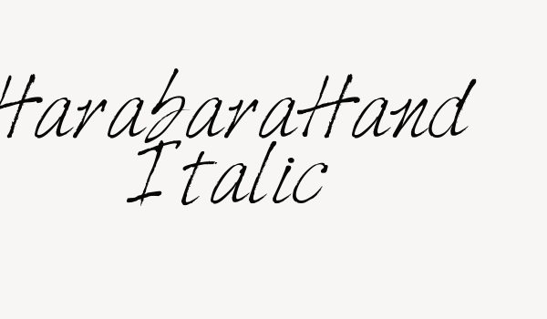 HarabaraHand Italic Font