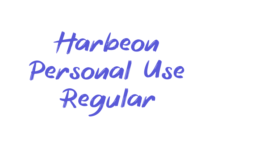 Harbeon Personal Use Regular Font Download