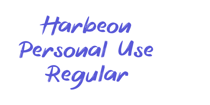 Harbeon Personal Use Regular Font Download