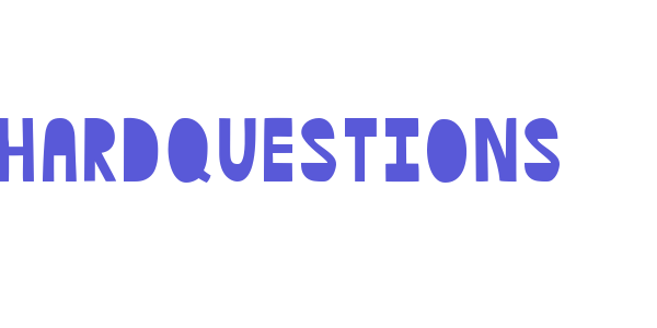 HardQuestions font