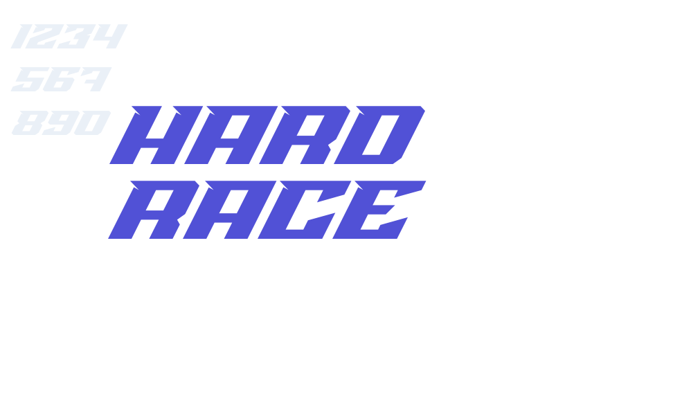 Hard Race-font-download