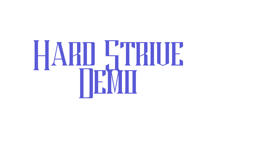 Hard Strive Demo Font Download