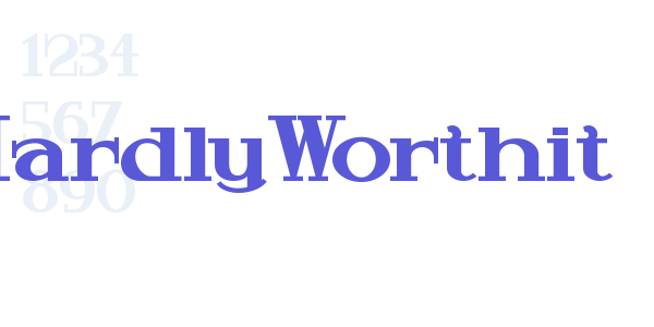 HardlyWorthit font free