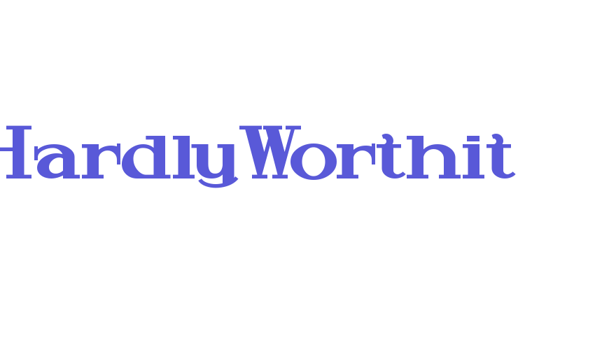 HardlyWorthit Font Download