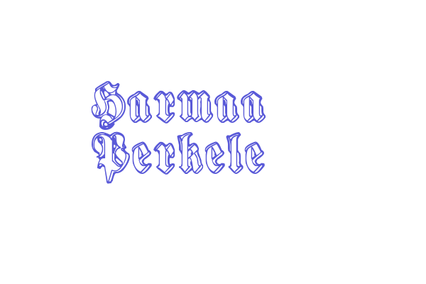 Harmaa Perkele Font