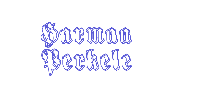 Harmaa Perkele Font