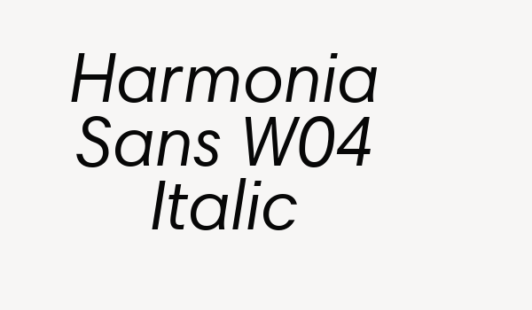 Harmonia Sans W04 Italic Font