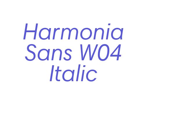 Harmonia Sans W04 Italic Font