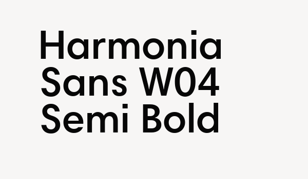 Harmonia Sans W04 Semi Bold Font