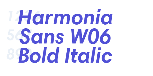 Harmonia Sans W06 Bold Italic
