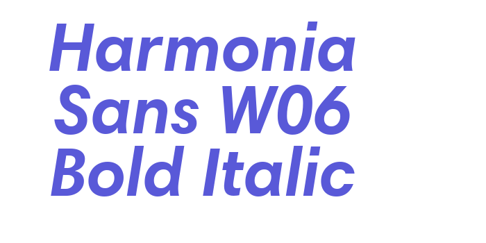 Harmonia Sans W06 Bold Italic Font