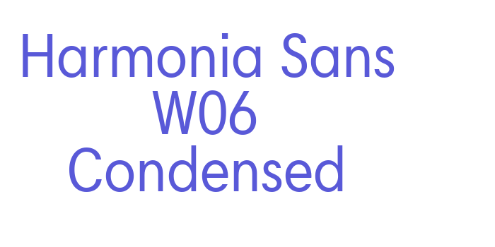 Harmonia Sans W06 Condensed Font Download