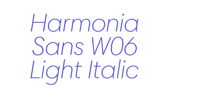 Harmonia Sans W06 Light Italic Font Download