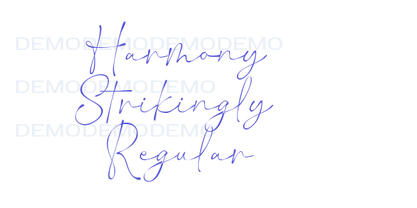 Harmony Strikingly Regular font free