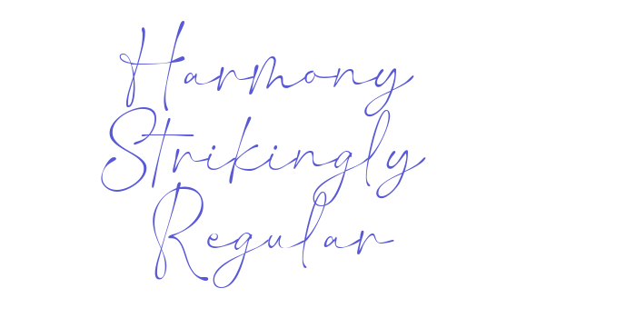 Harmony Strikingly Regular Font