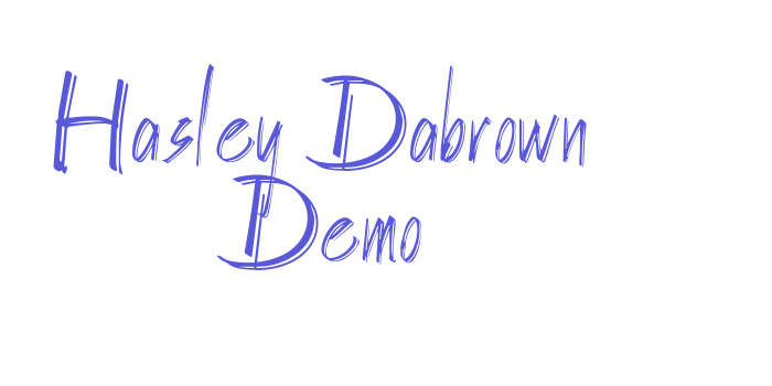 Hasley Dabrown Demo Font