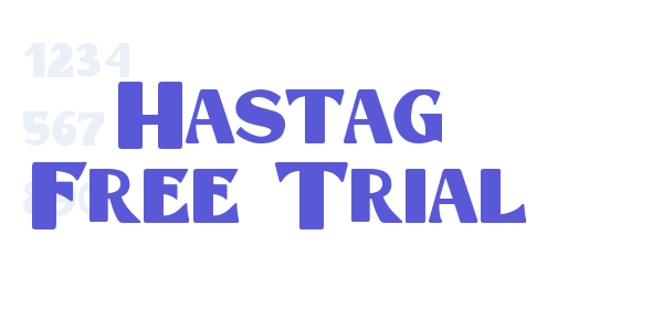 Hastag Free Trial font free