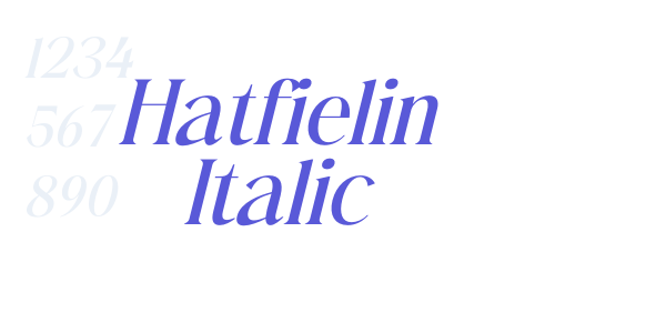 Hatfielin Italic font free