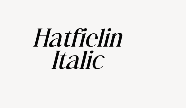 Hatfielin Italic Font