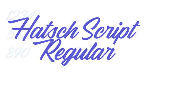 Hatsch Script Regular font free