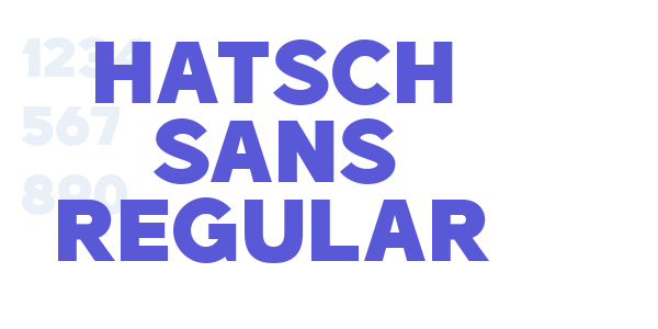 Hatsch sans Regular font free