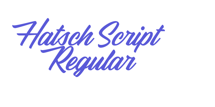 Hatsch Script Regular Font Download