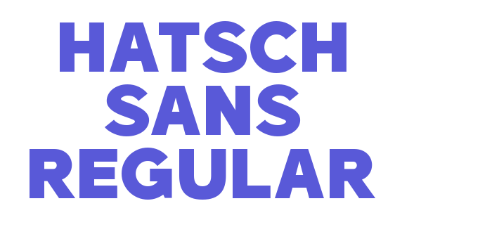 Hatsch sans Regular Font