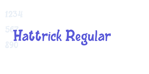 Hattrick Regular font free