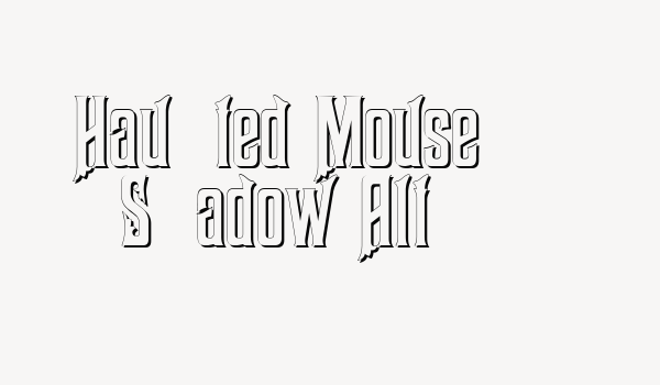 Haunted Mouse Shadow Alt Font