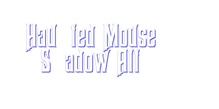 Haunted Mouse Shadow Alt Font Download