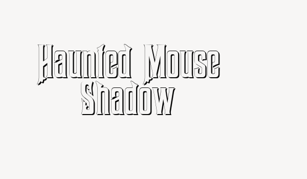 Haunted Mouse Shadow Font