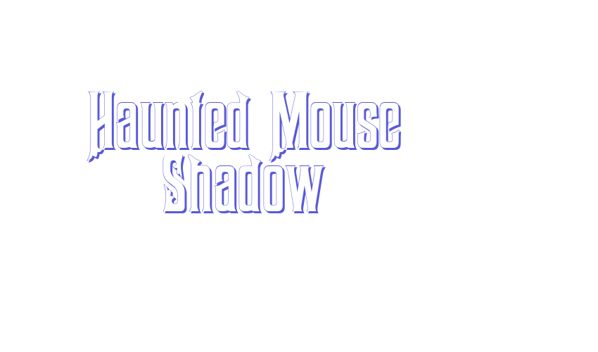 Haunted Mouse Shadow Font