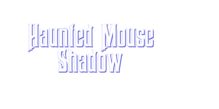 Haunted Mouse Shadow Font Download