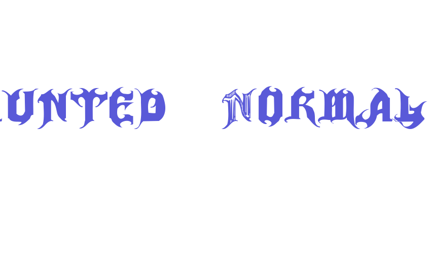 Haunted-Normal Font