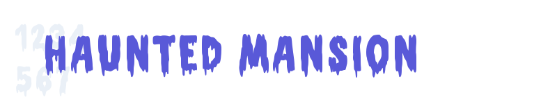 Haunted mansion-related font