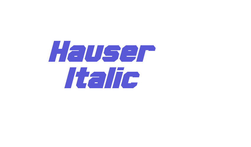 Hauser Italic Font Download