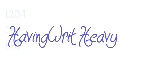 HavingWrit Heavy font free