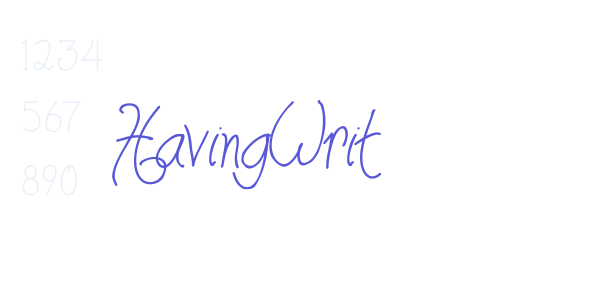 HavingWrit font free