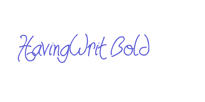 HavingWrit Bold Font Download