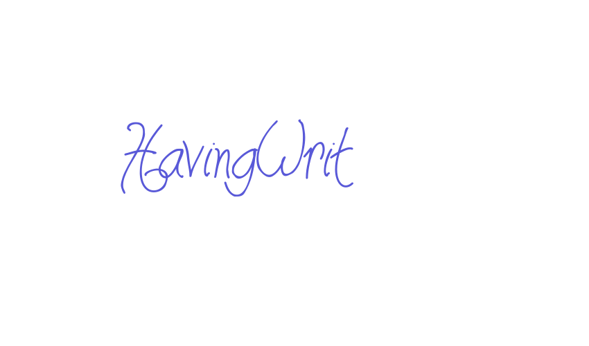 HavingWrit Font Download