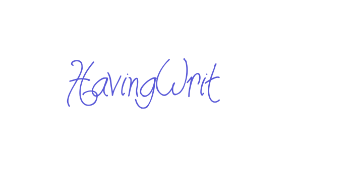 HavingWrit Font Download