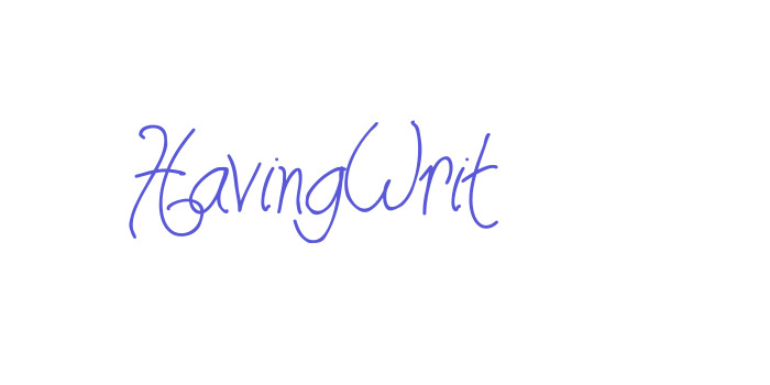 HavingWrit Font