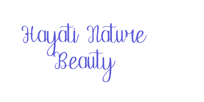 Hayati Nature Beauty Font