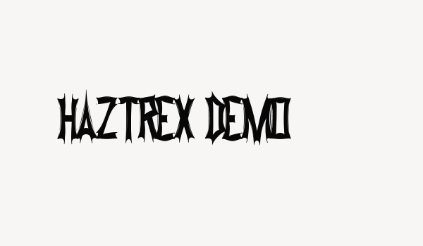 Haztrex Demo Font