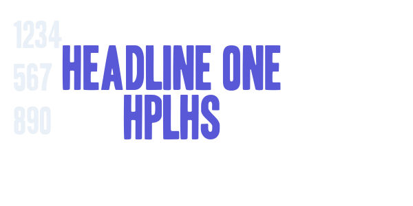 Headline One HPLHS font free