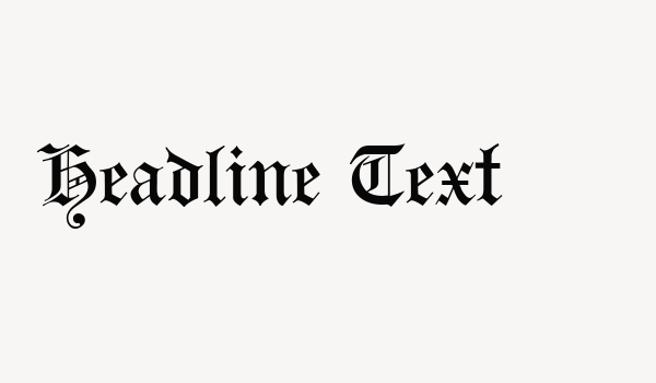 Headline Text Font