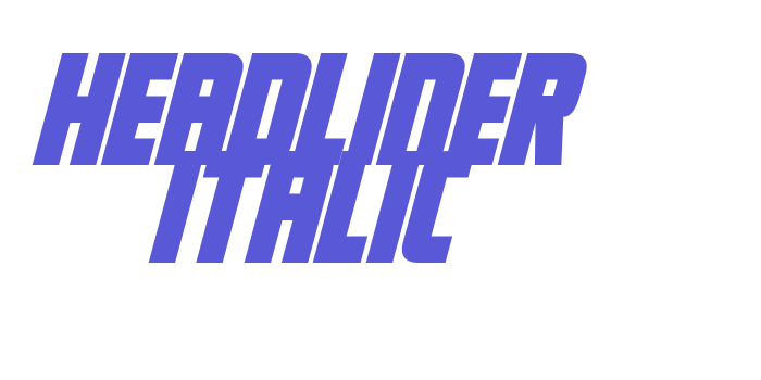 Headliner Italic Font