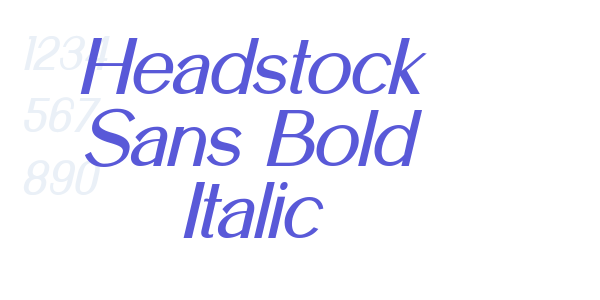 Headstock Sans Bold Italic font free