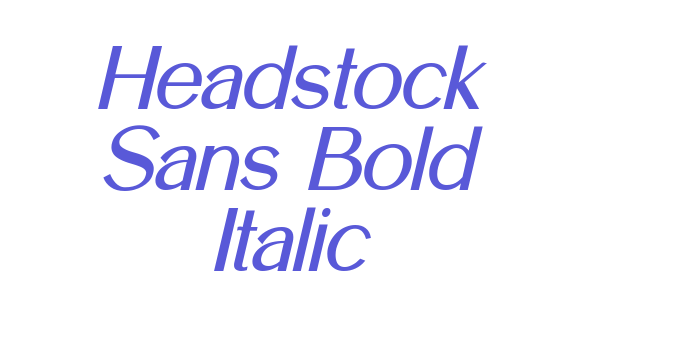 Headstock Sans Bold Italic Font Download